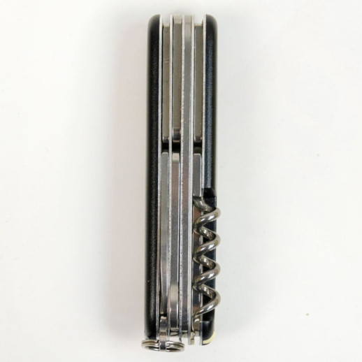 Складаний ніж Victorinox HUNTSMAN MAT чорний матовий лак з жовт.лого