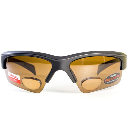 Окуляри BluWater Bifocal - 2 (+3.0) Polarized (brown) коричнева біфокальна лінза з діоптріями