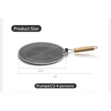 Сковорода з нержавіючої сталі зі складаною ручкою Naturehike CNK2550CF011, 29,5 х 29,5 см