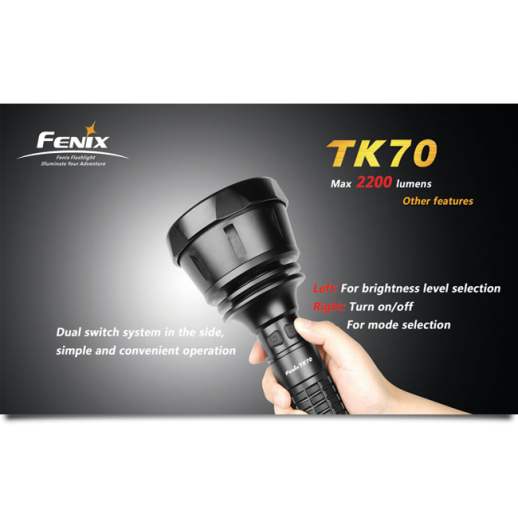 Пошуковий ліхтар Fenix TK70 3X, сірих XM-L LED, 2200 люмен