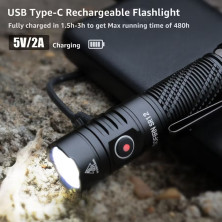 Ліхтар Sofirn SR12 ручний 1450 лм зі швидкою зарядкою USB-C