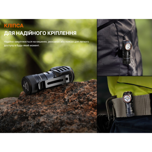 Ліхтар налобний Fenix HM53R, чорний
