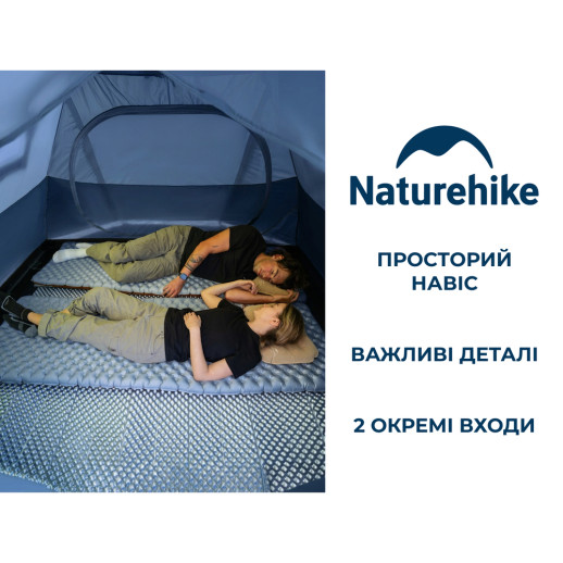 Намет тримісний Naturehike Bleik Series Tent CNK2550WS038, блакитний