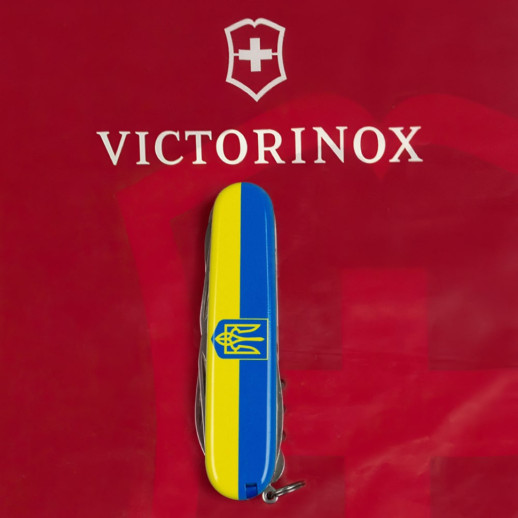 Ніж Huntsman Ukraine 91мм/15функ /Герб на прапорі гориз.