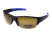 Окуляри поляризаційні BluWater Daytona-2 Polarized (brown), коричневі в чорно-синій оправі