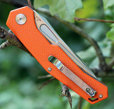 Ніж Artisan Zumwalt Black Blade, D2, G10 плоский Помаранчевий