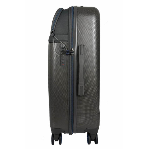 Валіза Semi Line 24" (M) Dark Brown/Blue Line (T5736-2)