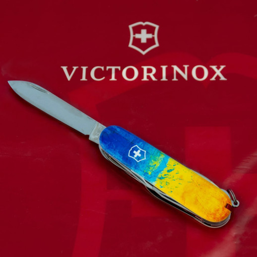 Ніж Huntsman Ukraine 91мм/15функ /Жовто-синій малюнок