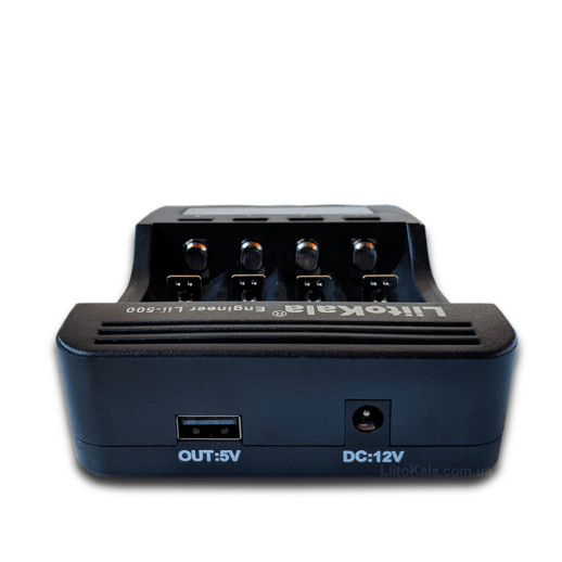Зарядний пристрій Liitokala Lii-500, 4 канала, Ni-Mh/Li-ion, 220V/12V, Powerbank, Test, LCD, Box