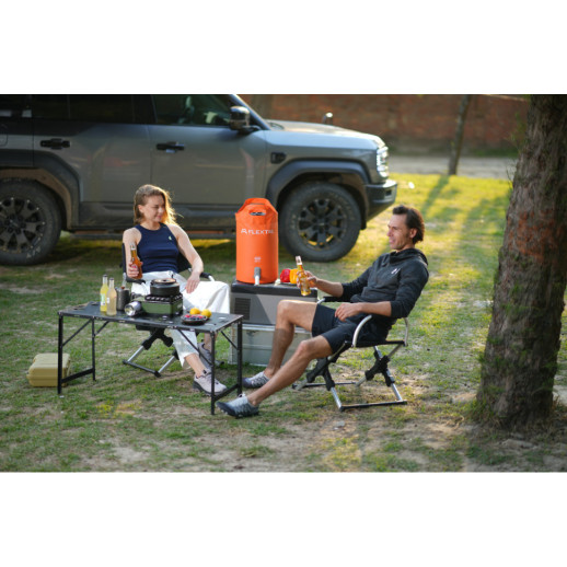 Контейнер для води з насосом та душовою лійкою Flextail Tiny Shower Bucket, 20л, помаранчевий