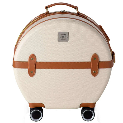 Валіза Semi Line 20" (S) Ecru/Brown (T5670-2)