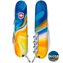 Складаний ніж Victorinox HUNTSMAN UKRAINE Жовто-сині фарби