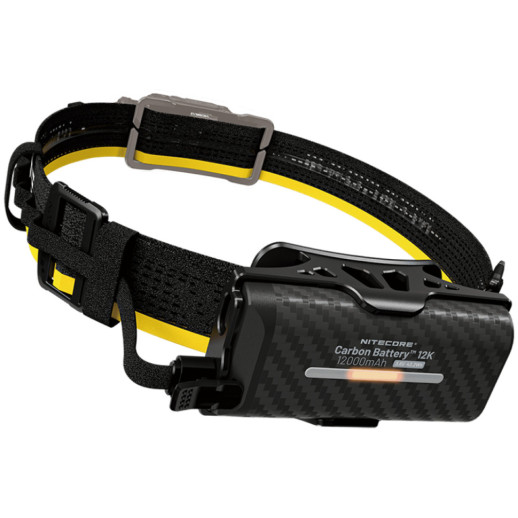 Зовнішнє джерело живлення для налобних ліхтарів Power Bank Nitecore Carbon Battery 12K Kit (Карбон, червоний маяк, 12000mAh, IP68), комплект