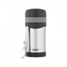 Термос для їжі Thermos з ложкою і захистом дна 470мл Срібний (150081)