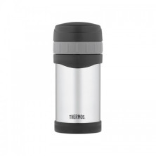 Термос для їжі Thermos з ложкою і захистом дна 470мл Срібний (150081)