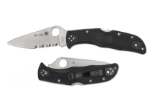 Ніж Spyderco Endela Thin Red Line, напівсеррейтор