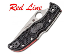 Ніж Spyderco Endela Thin Red Line, напівсеррейтор