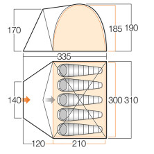 Намет Vango Berkeley 500 Herbal