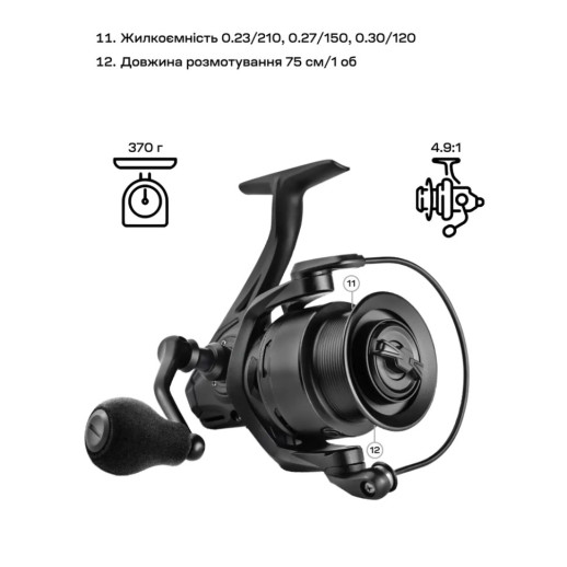 Котушка Brain Scout SE-B 4000S 8+1BB 4.9:1 Black