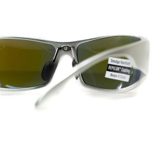 Окуляри Global Vision Bad-ASS1 Silver (G-Tech blue) дзеркальні сині в металевій оправі