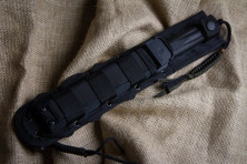 Ніж Kizlyar Supreme Aggressor чорний, сталь D2, чорні піхви