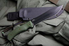 Ніж Kizlyar Supreme Safari чорний, сталь AUS8, рукоять G10