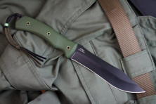 Ніж Kizlyar Supreme Safari чорний, сталь AUS8, рукоять G10