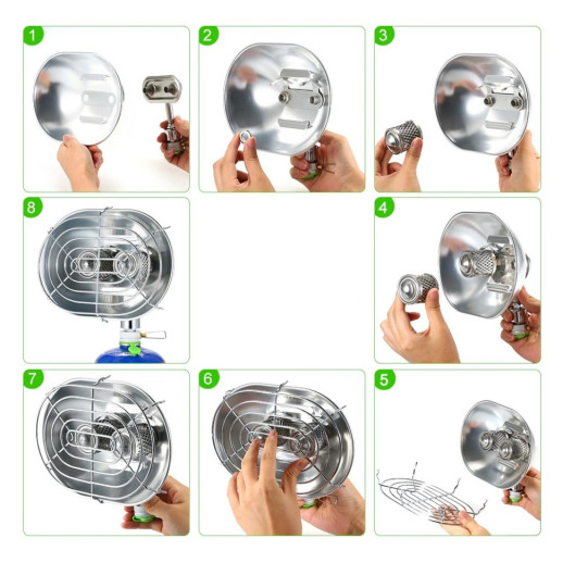 Набір Газовий обігрівач BRS-H22 + Газовий балон різьбовий бутановий Quest, 450гр