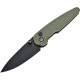Ніж Hightron Birdidi, D2, алюміній, зелений, чорний клинок