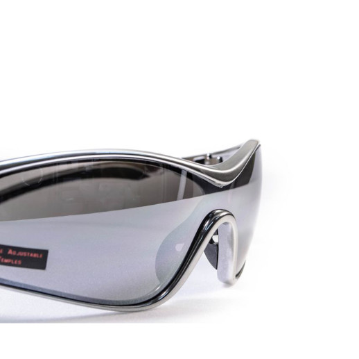 Окуляри Global Vision Home Run full silver (silver mirror) дзеркальні чорні в сріблястій оправі