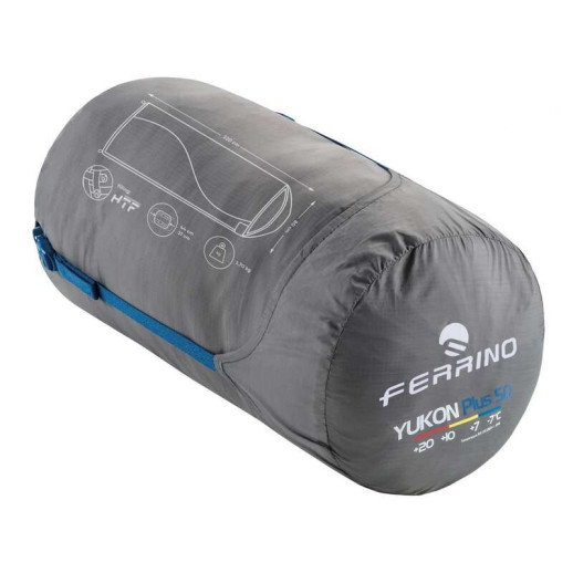 Спальний мішок Ferrino Yukon Plus SQ Maxi/+ 7°C Blue Left (86365IBB)