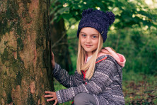 Дитяча водонепроникна шапка DexShell з бубонами DH572, фіолетова