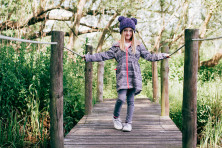 Дитяча водонепроникна шапка DexShell з бубонами DH572, фіолетова