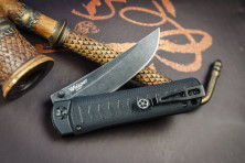 Ніж Kizlyar Supreme Whisper, сталь D2 stonewash, рукоять G10