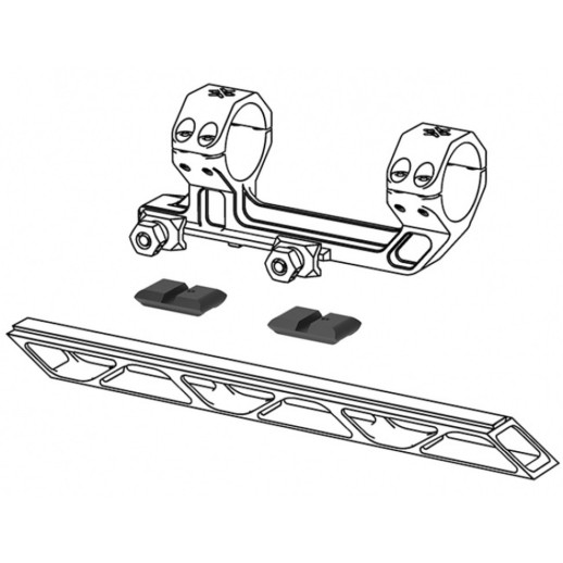 Перехідник Vector Optics з ластівчиного хвоста на Вівер/Пікатінні (2 короткі планки)