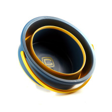 Відро складане силіконове СИЛА 10 л orange-black