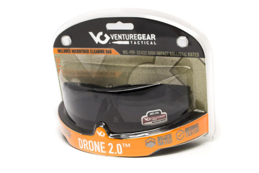 Захисні окуляри Venture Gear Tactical Drone 2.0 Green (gray) Anti-Fog, сірі в зеленій оправі
