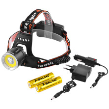 Ліхтар налобний Police 8003-T6 + COB(white + red flashing), 2х18650