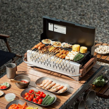 Гриль портативний для стільниці Naturehike CNK2300CJ010, металік