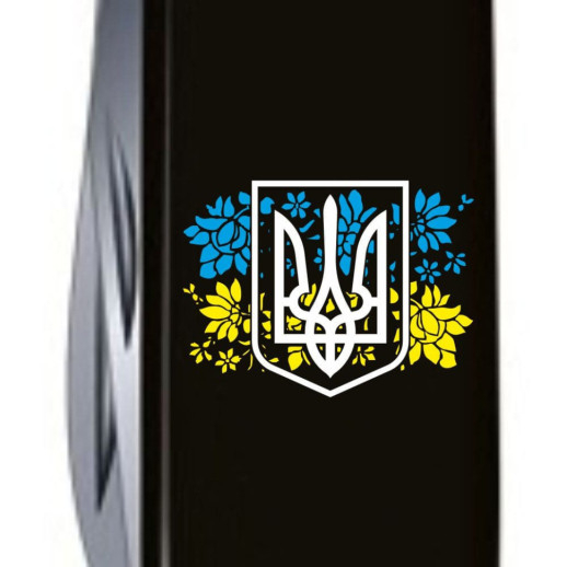 Складаний ніж Victorinox SPARTAN UKRAINE Герб України з квітковим прапором 1.3603.3_T1280u