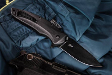 Ніж Kizlyar Supreme Zedd чорний, сталь D2