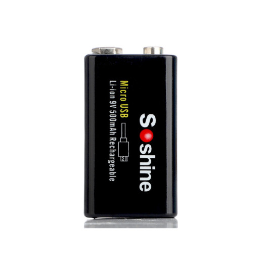 Акумулятор Soshine USBLi-7.4 V-500, 6F22 (крона), microUSB, 7.4 V, 500mAh, Li-Po