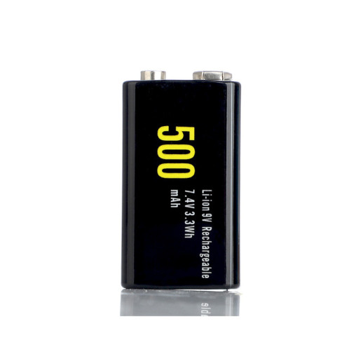 Акумулятор Soshine USBLi-7.4 V-500, 6F22 (крона), microUSB, 7.4 V, 500mAh, Li-Po