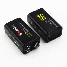 Акумулятор Soshine USBLi-7.4 V-500, 6F22 (крона), microUSB, 7.4 V, 500mAh, Li-Po