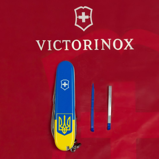 Ніж Spartan Ukraine 91мм/12функ /Герб на прапорі верт.