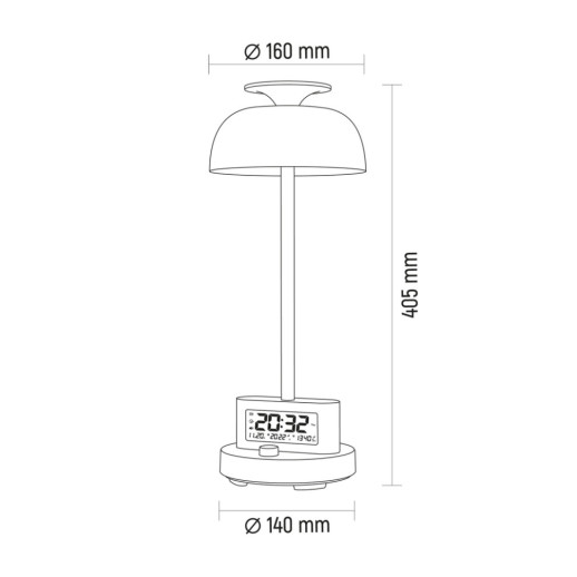 Лампа настiльна з акумулятором VIDEX VL-TF24W 8W 4000K+RGB White