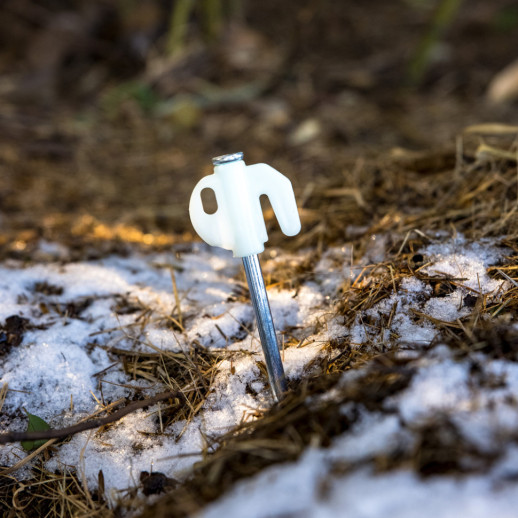 Кілки туристичні світловідбивні Naturehike CNK2550PJ012, 20 см, 4 шт, білий