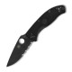 Ніж Spyderco Tenacious Black Blade FRN полусеррейтор (C122PSBBK)