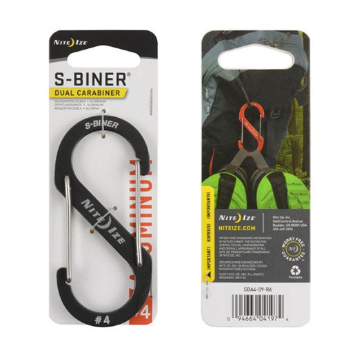 Карабін Nite Ize S-Biner № 4 Charcoal (SBA4-09-R6)