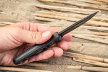 Ніж Kizlyar Supreme Santi чорний, сталь AUS8